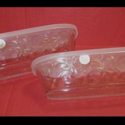 Princess House Fantasia Appetizer/Flatware Dish with Lid #5395