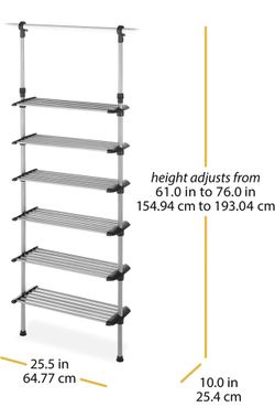 Whitmor 6 Shelf Closet System - Adjustable Closet Maximizer