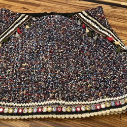 Zara Woman Tweed Multicolor Skirt