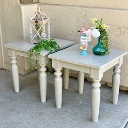 Matching Beige End Tables 