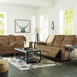 Huddle-Up Nutmeg Reclining Living Room Set