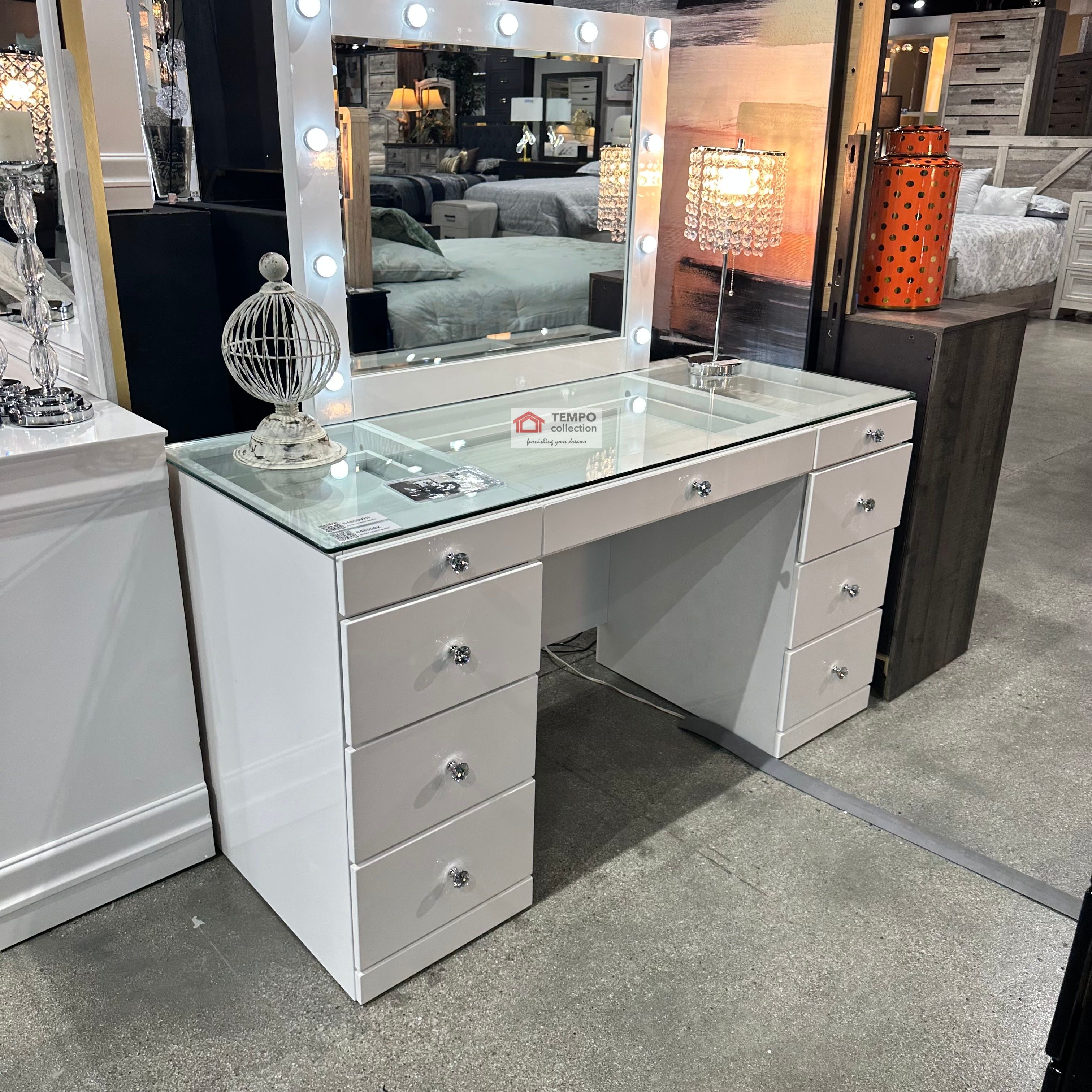 LARGE Vanity Set, Bedroom Vanity WHITE