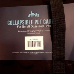 Collapsible Pet Carrier Small Dogs And Cat