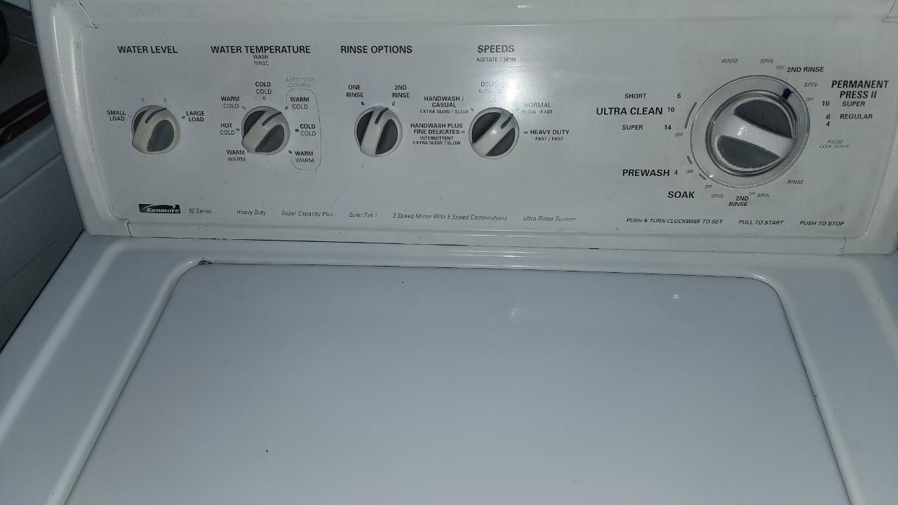 Kenmore Washer Super Capacity Plus And Gas Dryer Heavy Duty Works Exelent