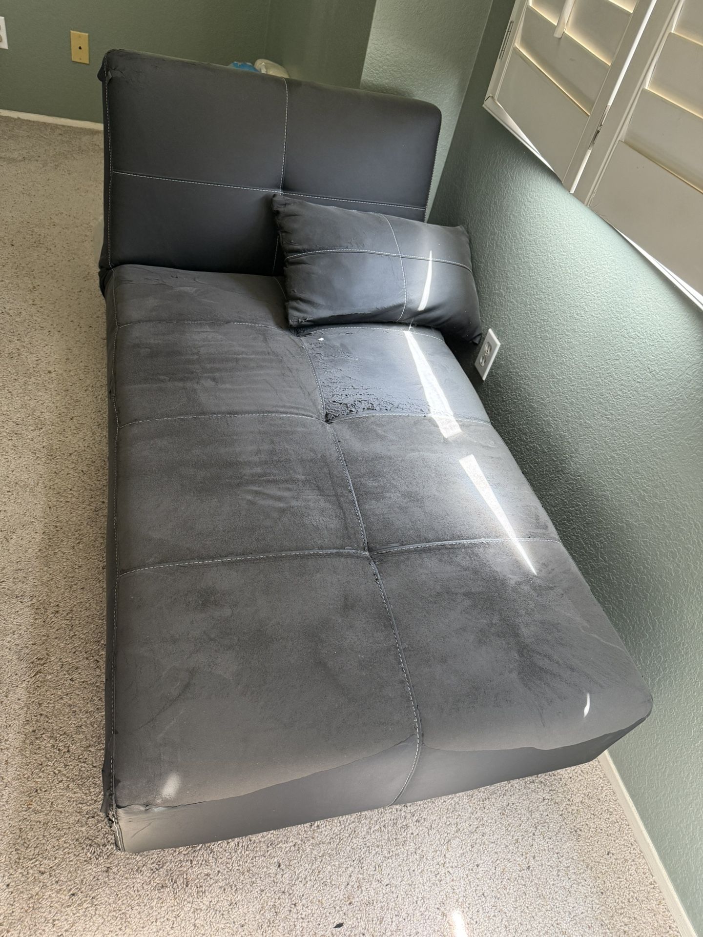 Black Recline Sleeper Sofa Bed