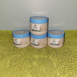 4 Dove Body Scrub 15oz Crushed Macadamia And Rice Milk 