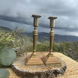 Vintage Brass Candlesticks 
