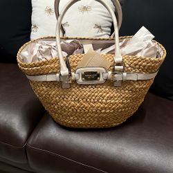 Large Michael Kors, Straw Bag. Authentic.
