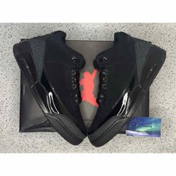 Jordan 3 Black Cat 8 Men