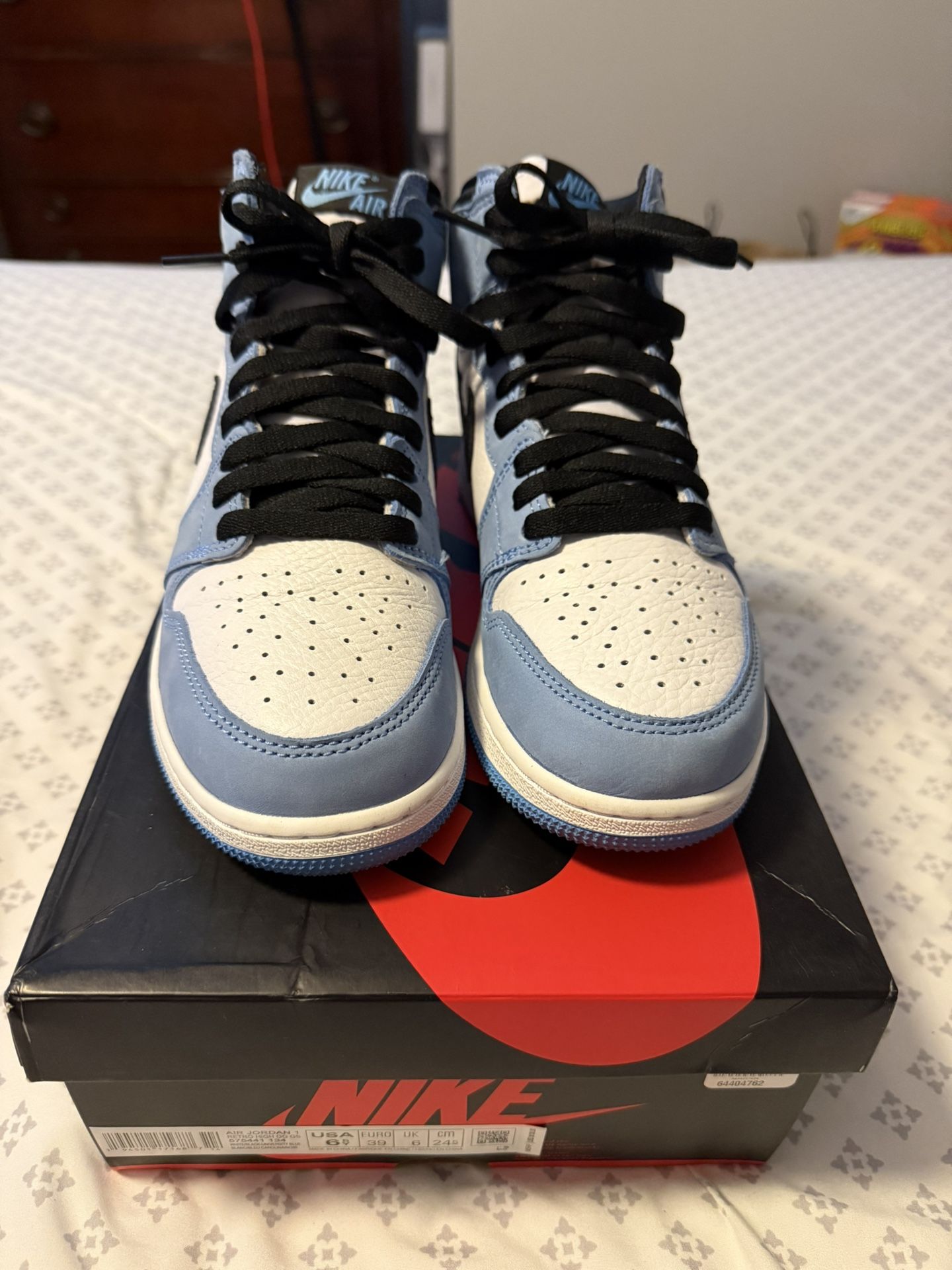 University Blue Jordan 1 Size 6.5Y