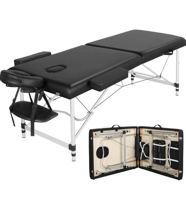 O70 Massage Tables Portable Massage Bed Aluminium Height Adjustable Facial Salon Tattoo Bed with Non-Woven Bag, 28 inch Width Black
Size 28 inch