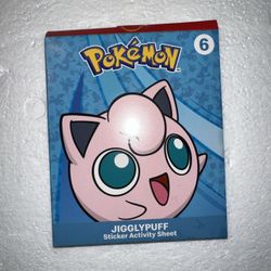 Pokemon Jigglypuff Sticker Activity Sheet With Sealed Card