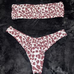 Brown Cow Printed Swimsuit 