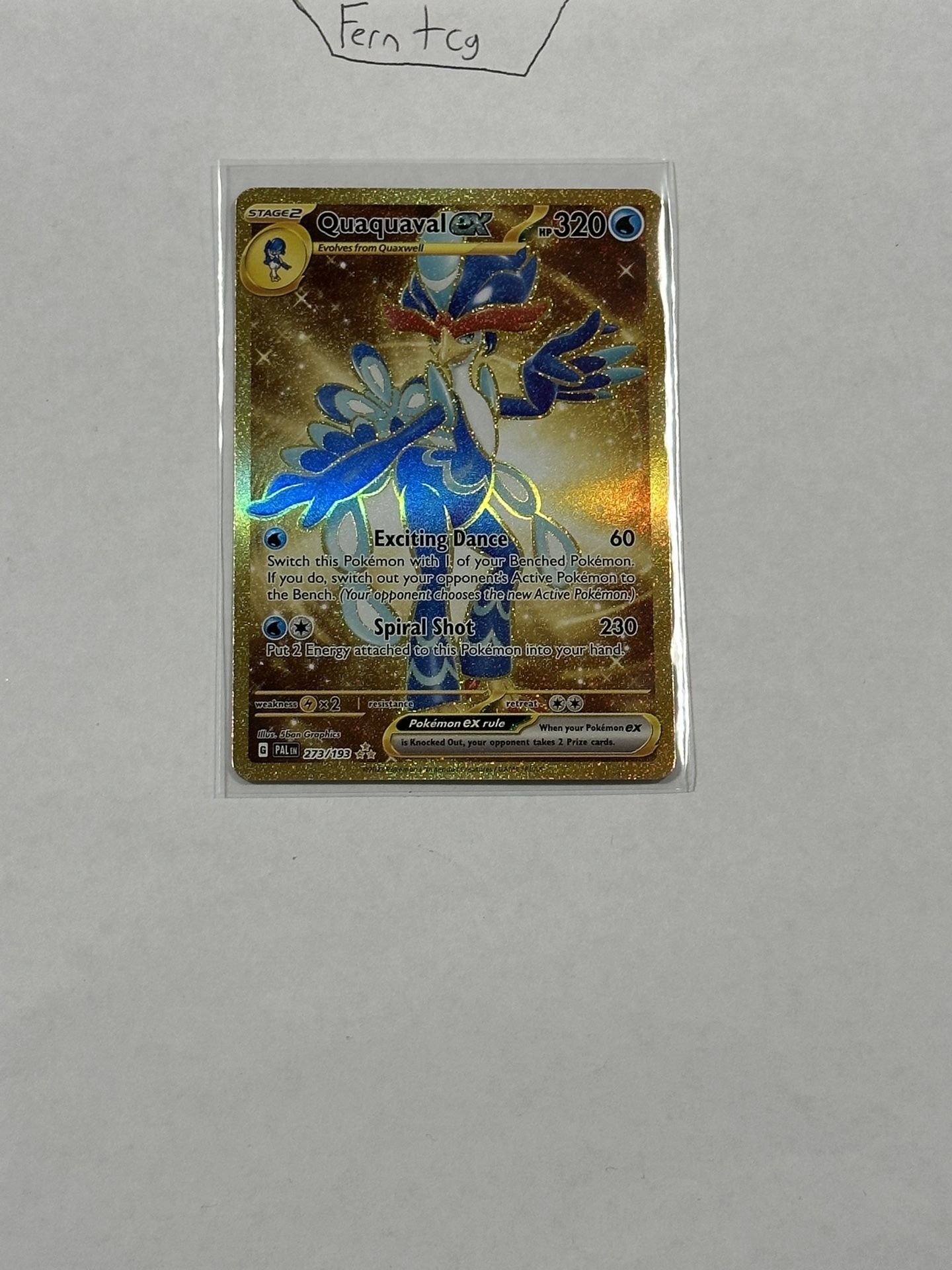 Pokemon Quaquaval 273/193 Hyper Rare NM Paldea Evolved