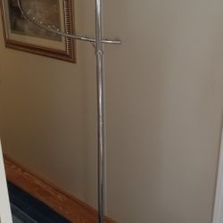 Circular Spiral Chrome Clothing Rack 