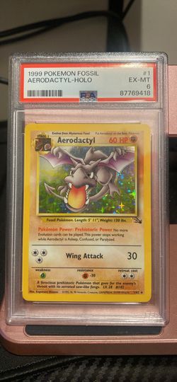 Vintage 1999 PSA Graded 6 Aerodactyl Holo