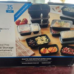 Mainstays 35 Pack of Meal Prep Food Storage Containers New in Box