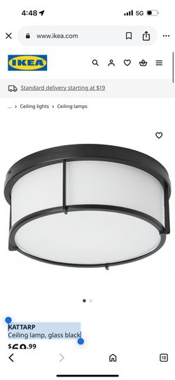 Ceiling lamp, glass black
