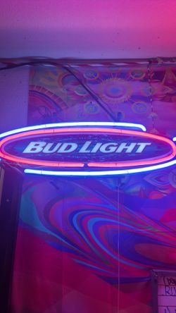 Bud light neon sign
