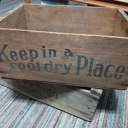 Carnation Milk Products Wood Crate