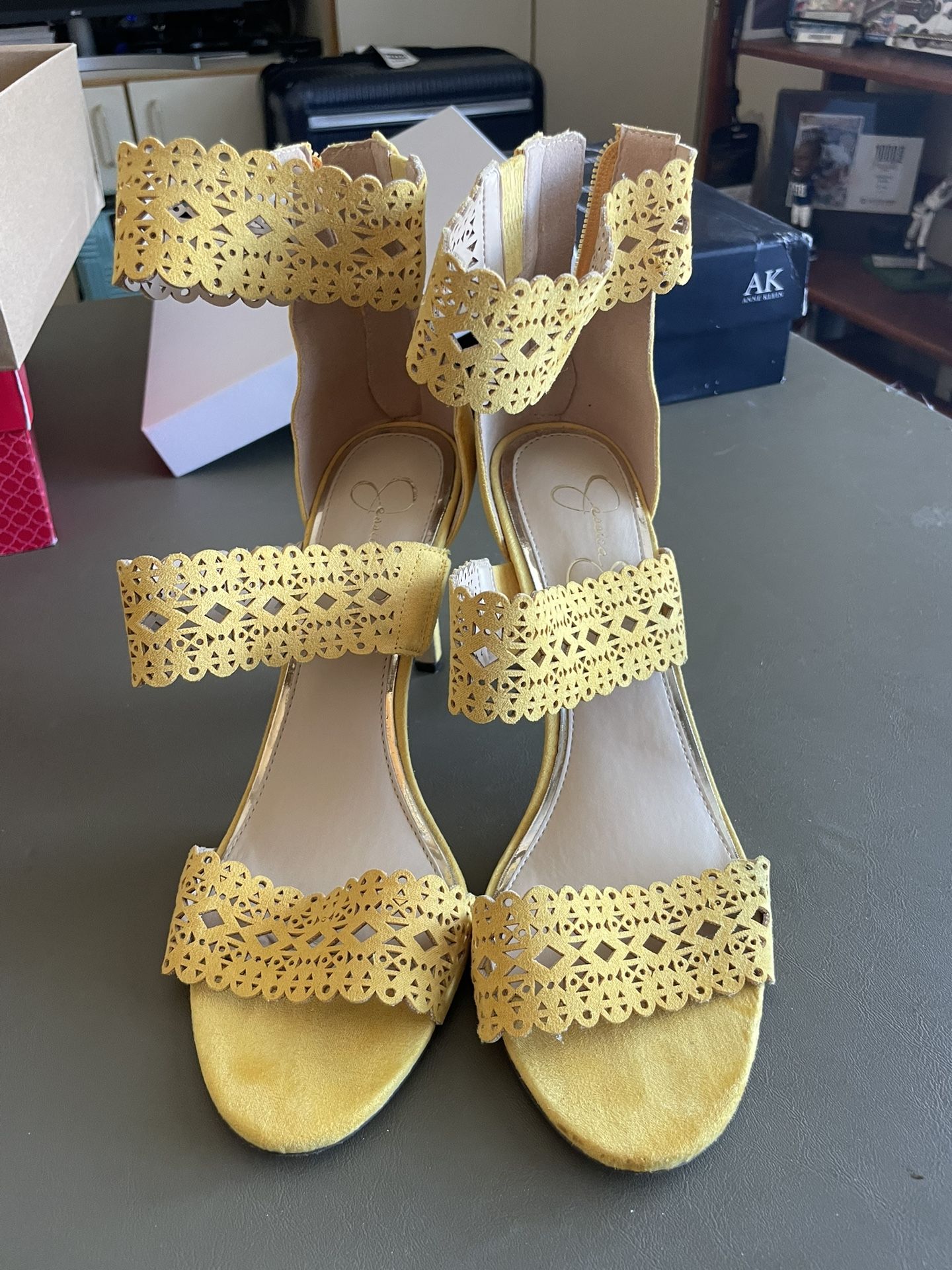 Yellow High Heel Shoes