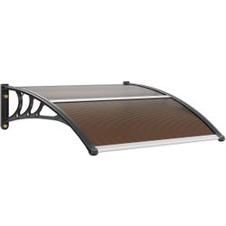 40" x 40" Window Door Awning Canopy Brown.