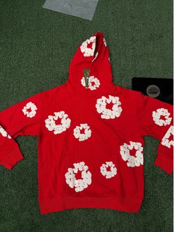 Red Denim Tear Set