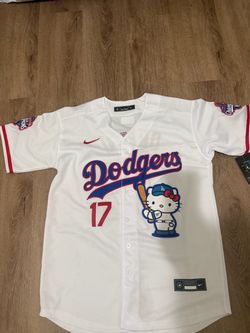 Nike LA Dodgers #17 Hello Kitty Baseball Jersey