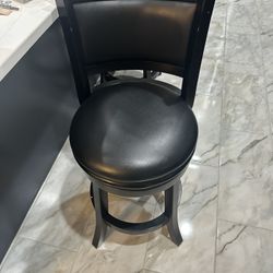 Wooden And PU Leather Counter Height Bar Stools