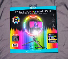 NEW 10" Tabletop RPB Ring Light With Ballhead Tripod & Phone Holder