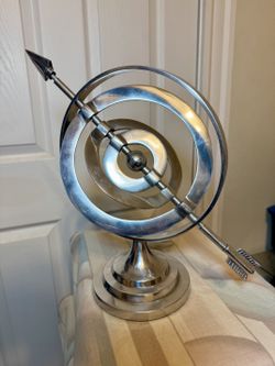 Armillary Sphere - metal decor - 12" tall