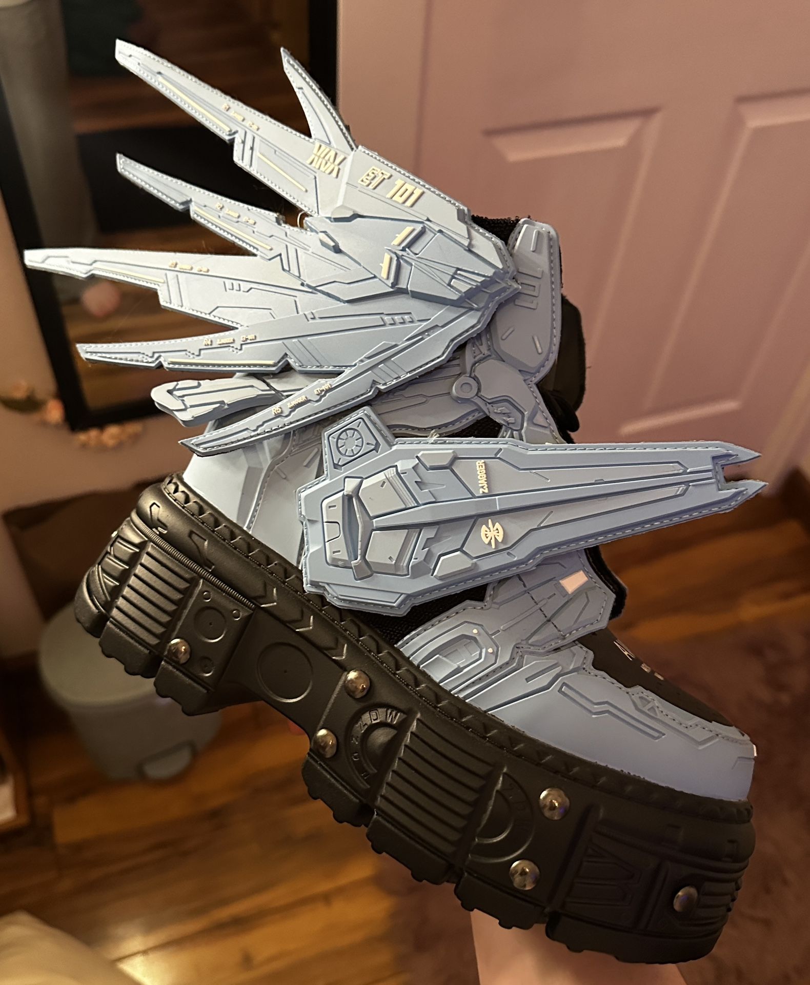 M 07 - BLUE Anthony Wang Platform Sneakers (Women’s size 9)