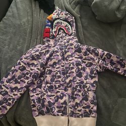 Purple Bape Hoodie Size X-large Fits Small