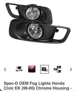 Spec-D OEM Replica Fog Lights For The EK 99 To 00 Honda Civic
