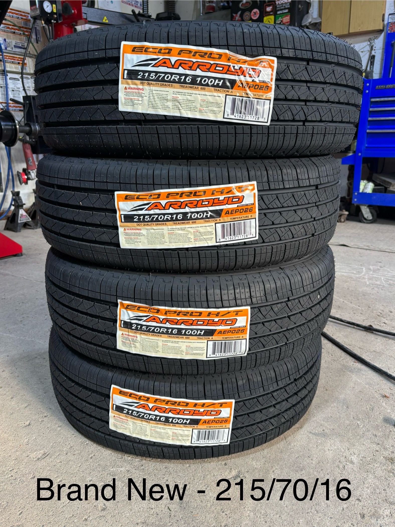(4) - 215/70/16 Arroyo Eco Pro H/T Tires