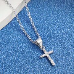 Small Classic Cross Pendant With Necklace