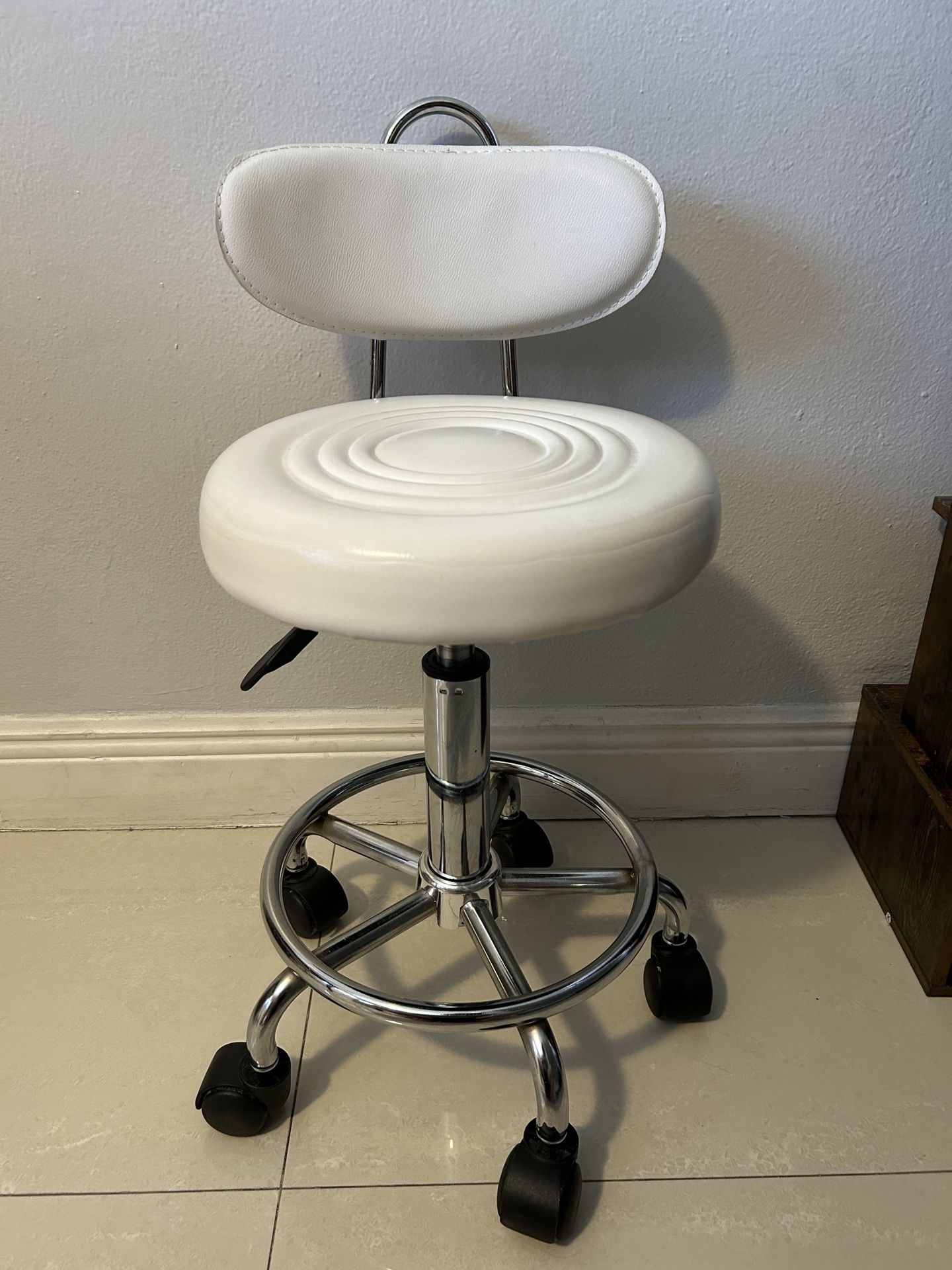 Rolling Stool with Wheels -Backrest -Adjustable Hydraulic Chair for Beauty/Salon/Spa/Tattoo/Massage/Clinic/Office/Art Studio