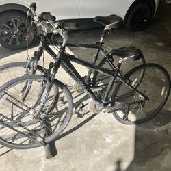 Pair of Trek Bikes and Bike Rack