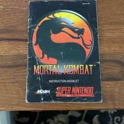 Snes Mortal Kombat Manual Only