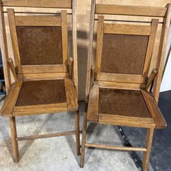 Vintage Wood Folding “camp” Chairs 