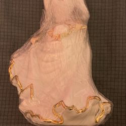 Because Bride White Ceramic With A Trim Of Gold . New . Nice Gift For Decorations. 