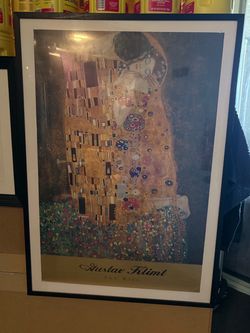 Gustav Klimt The Kiss Framed Art Print