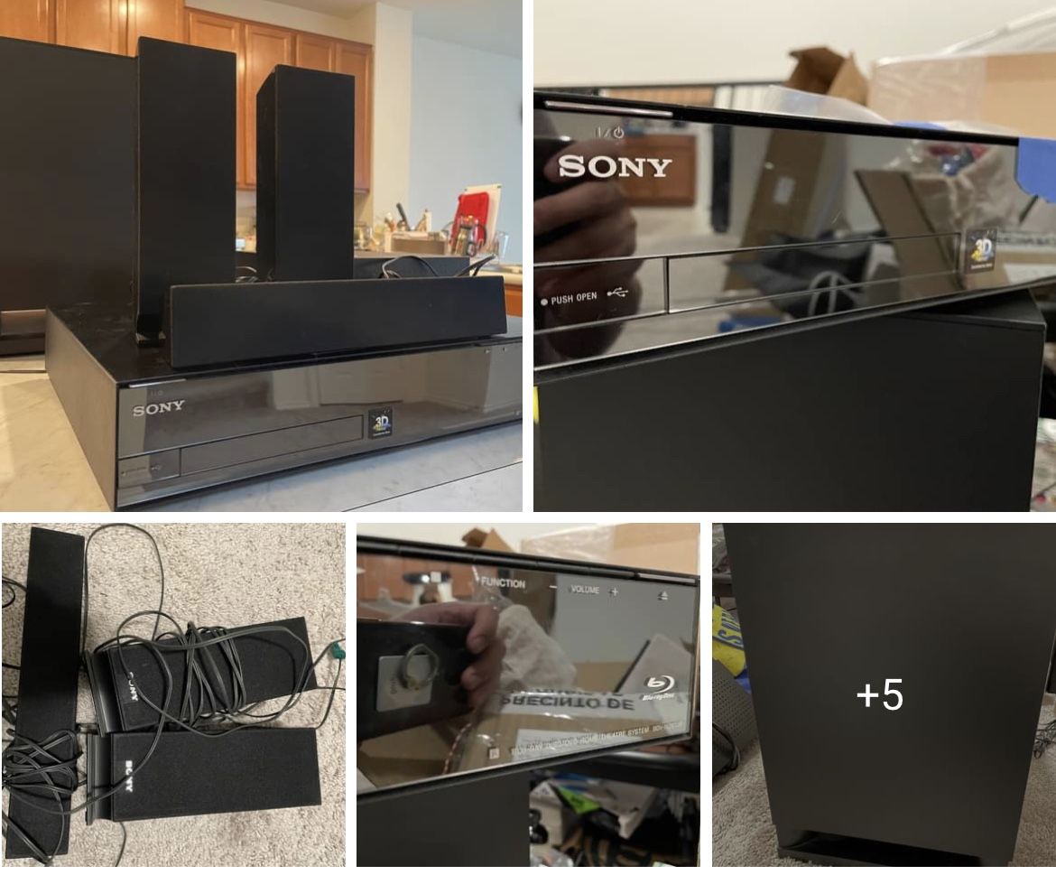 Used Sony BDV-HZ970W Full Blu-ray Home Theater System *No remote* 5.1 1000W
