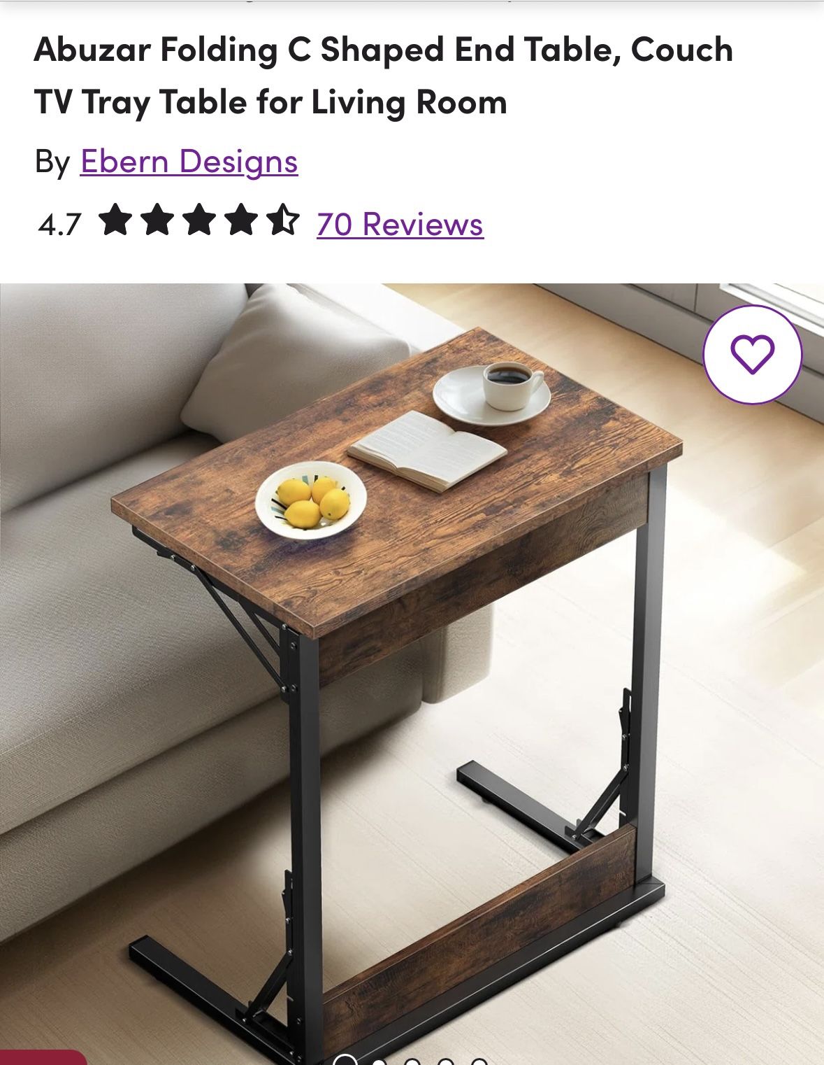 Couch TV Tray