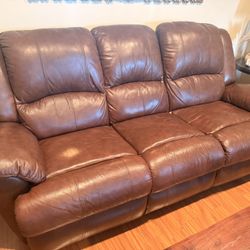 Leather Living Room Sofa 