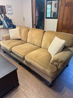 Oversized tan/brown couch