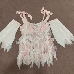 New 3x pink mini beaded fairy core festival rave boho outfit floral rose  Bundle deals available and please follow my page