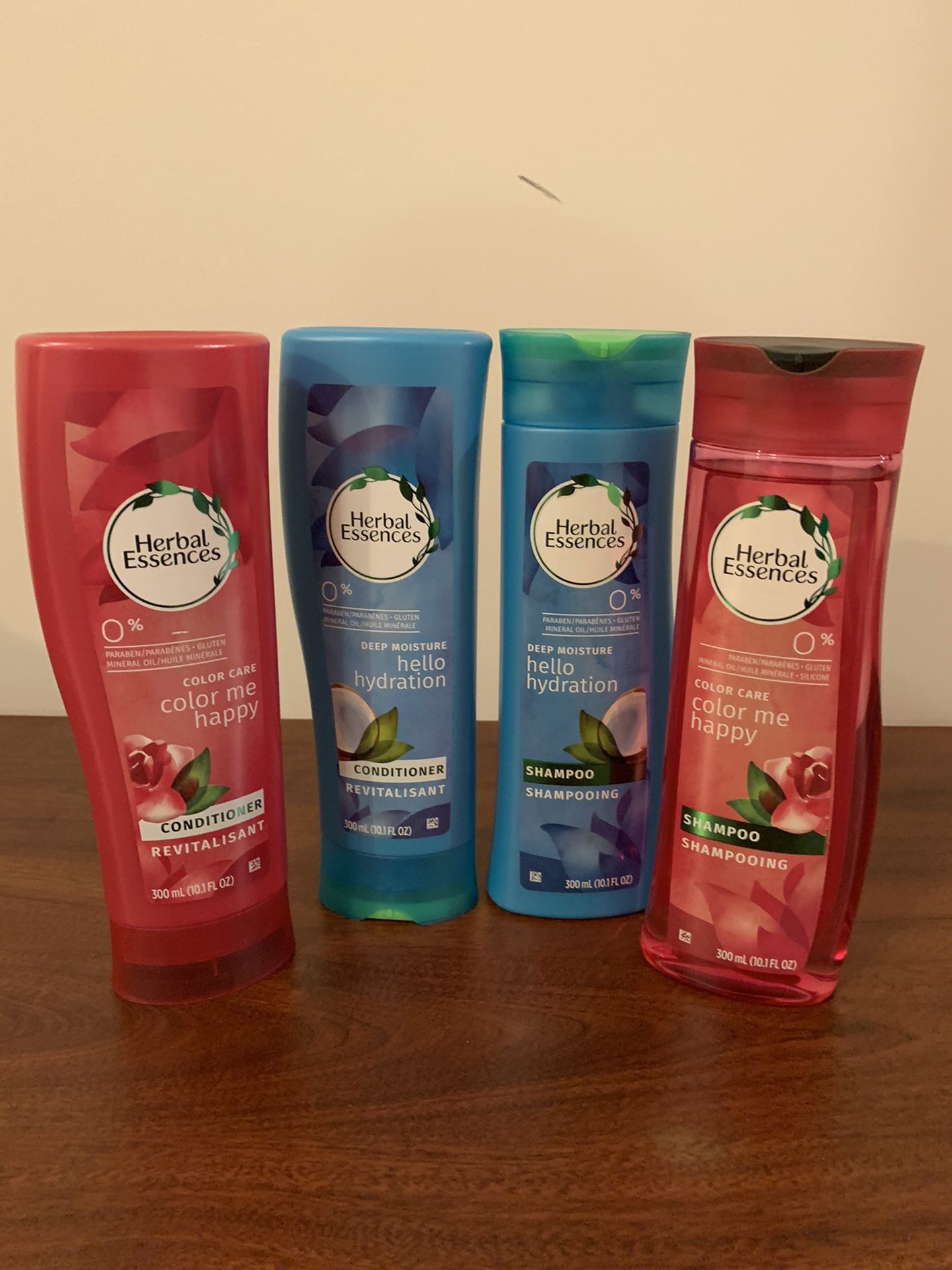 4 Herbal Essence shampoos and conditioners