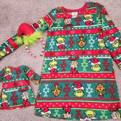 Girls Size 10 The Grinch Pijama