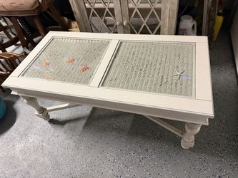 Aquatic inlay coffee table